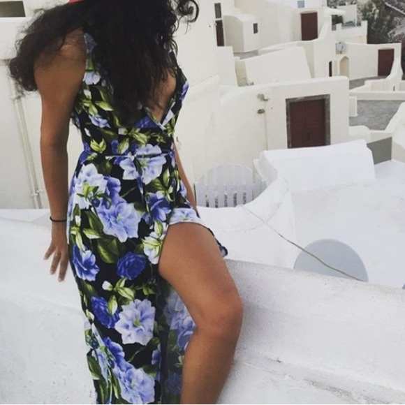 American Apparel Crepe Julliard Wrap Dress High Slit Sleeveless Maxi Size M - Picture 2 of 9